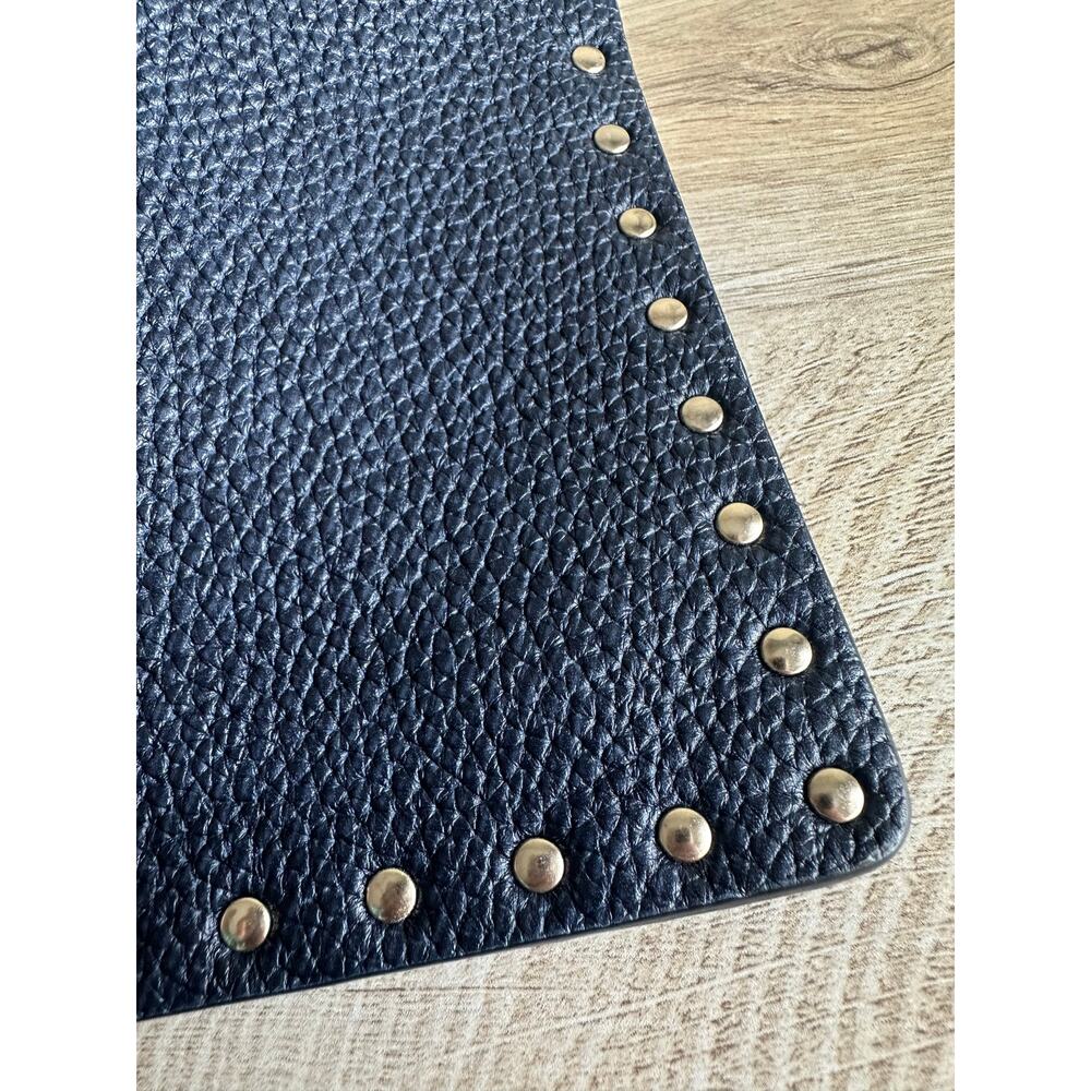 Valentino Rockstud Small Pebbled Leather Clutch Pouch Black - Picture 10 of 14
